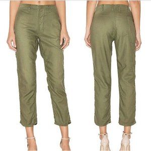 The Great Carpenter Slim Pants Army Green Women’s Size 27 High Rise Twill